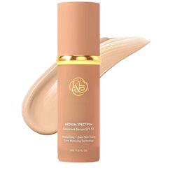 New Foundation 4 in 1 - Medium Spectrum with SPF 50+ Inspired, Hydrating Color Changing Foundation Makeup Liquid - Longwearing & Waterproof for Sport,