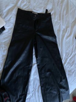 Zara Wide Leg Leather Pants Size 8