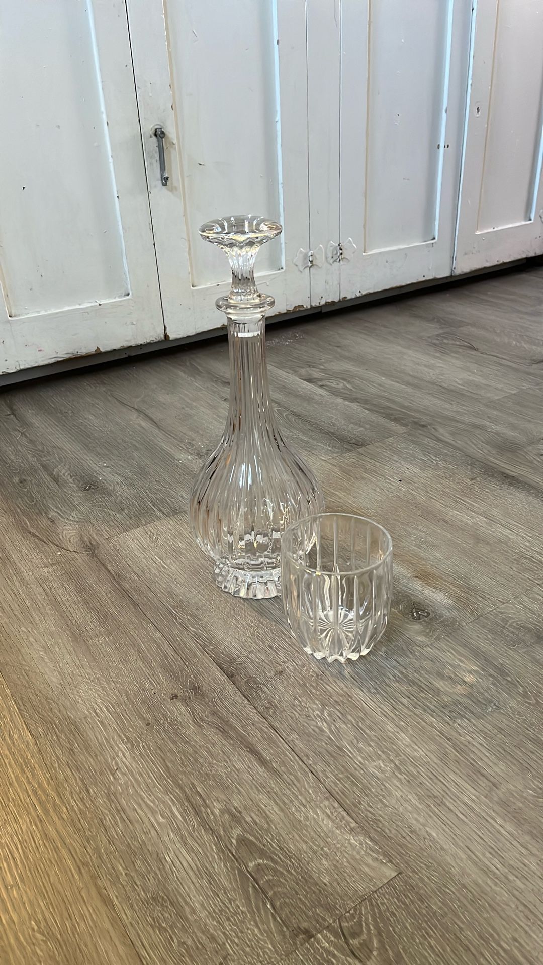 Crystal Decanter And Glass