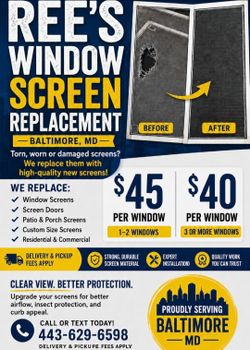 Window Screen Repair/replacement