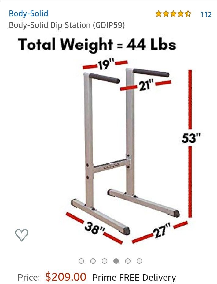 Body Solid Dip Station (GDIP59) for Sale in Los Angeles, CA OfferUp