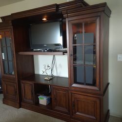 Wooden TV Entertainment Center 