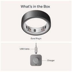 Oura Ring 4, Stealth, 99% New