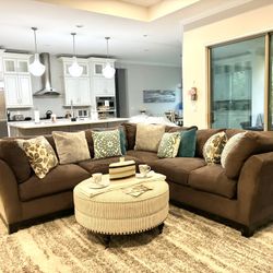 Beautiful Cindy Crawford Grey Sectional 