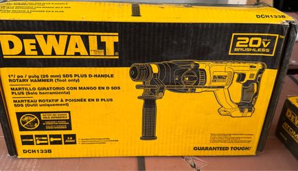 DEWALT 20V MAX Cordless Brushless 1 in. SDS Plus D-Handle Concrete and Masonry Rotary Hammer (Tool Only)