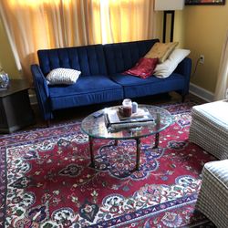 Glass + Gold Coffee Table 