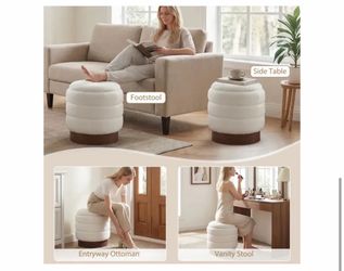 Round Storage Ottoman swivel