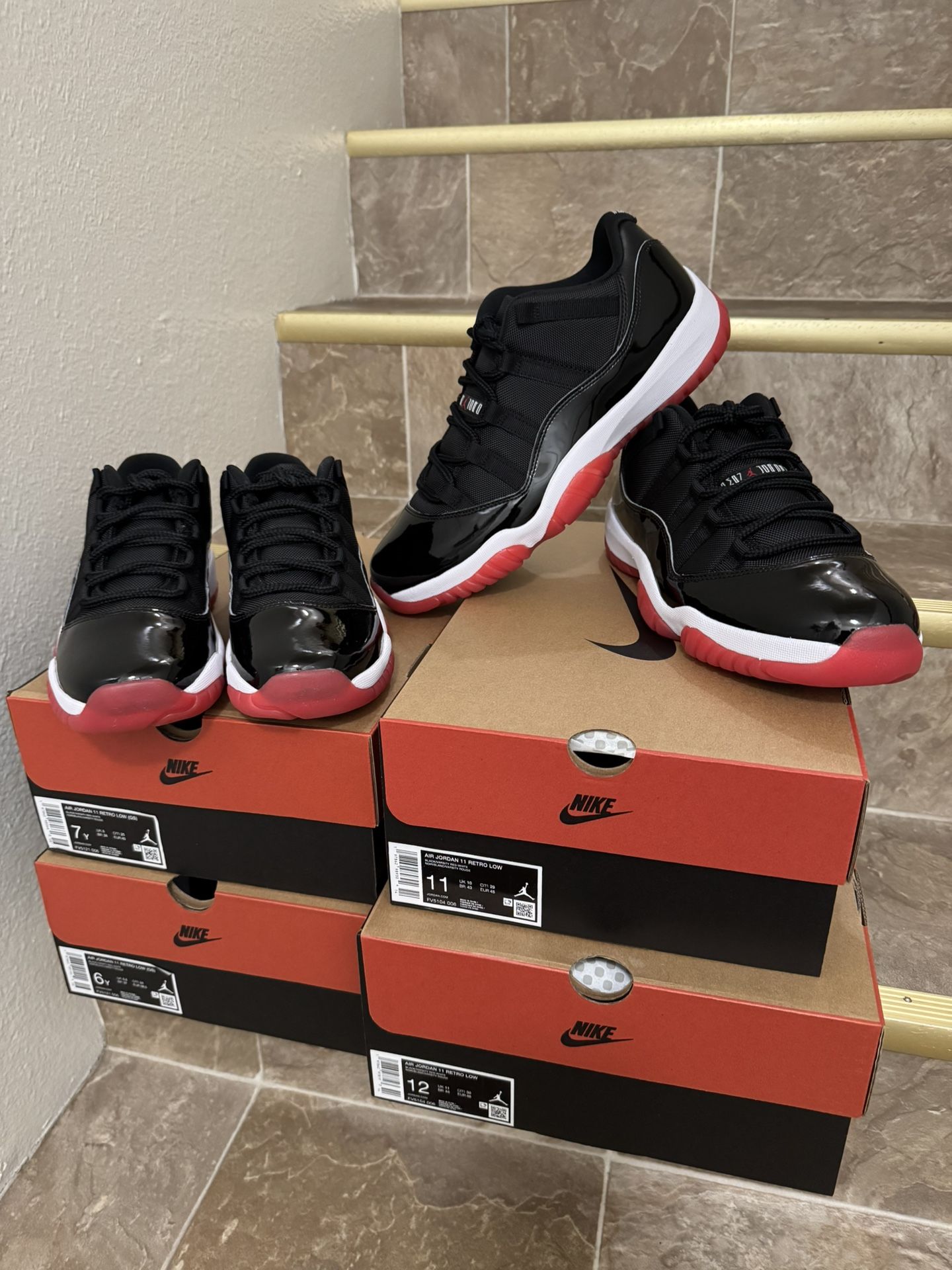 🔥Jordan 11 Retro Low Bred 2025🔥 size 7Y, 11
