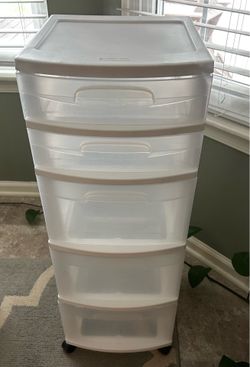 Sterilite 5-Drawer Rolling Tower and Single Storage Drawer