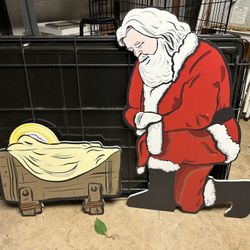 Teak Isle Manufacturing Printed Santa