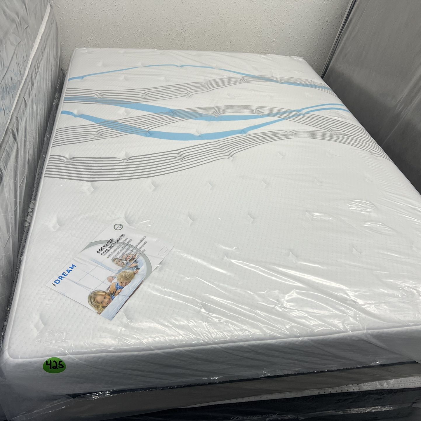 14” THICK FULL SIZE HYBRID MATTRESS & BOX SPRING BED SET