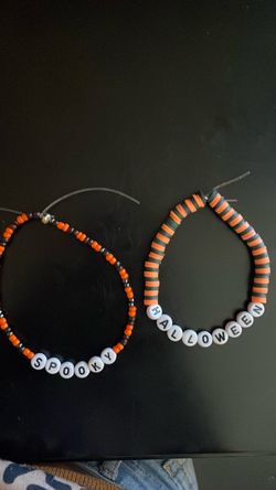 Halloween Beaded Bracelets Set of 2