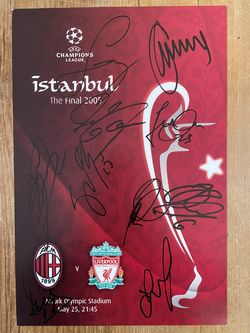 2005 Istanbul Signed Photo (game program) Signed by 10 – LFC