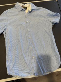 Denim And Flower Button Up Shirt