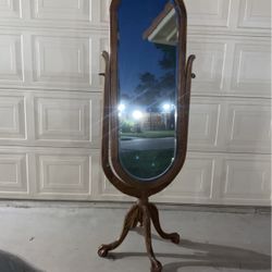 Solid Oak Wardrobe Mirror 