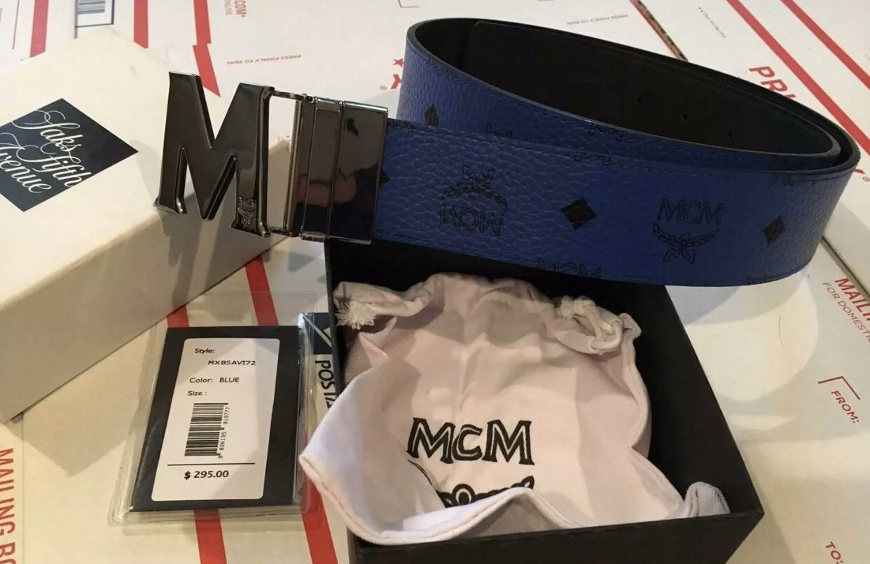 MCM authentic Blue Belt size 32-34 STEAL!!