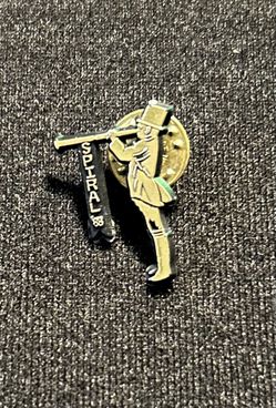Spiral 1988 Lapel Pin - Vintage Coachman Guard Long Horn Bugle Trumpet Call Pin