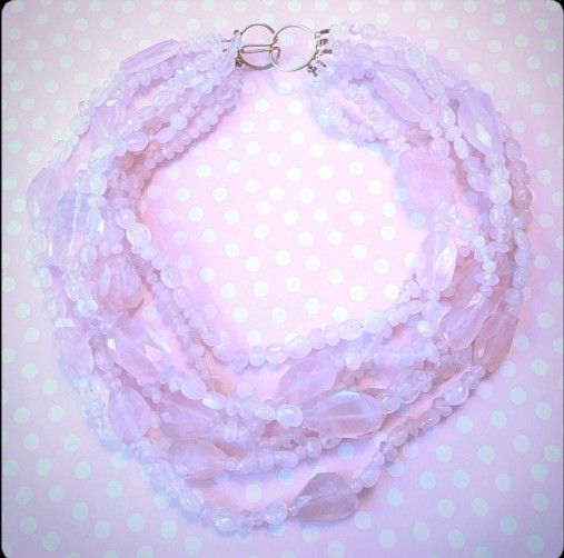 Rose quartz multi-layer choker