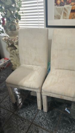 Cream Upholstered Dining Chairs – Set of6