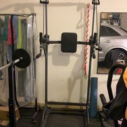  WMK Power Tower Dip Station Pull Up Bar for Home Gym Strength Training Fitness Workout Equipment 