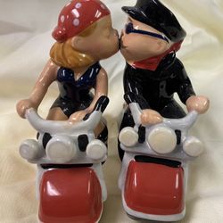 Magnetic Biker’s Salt & Pepper Shakers