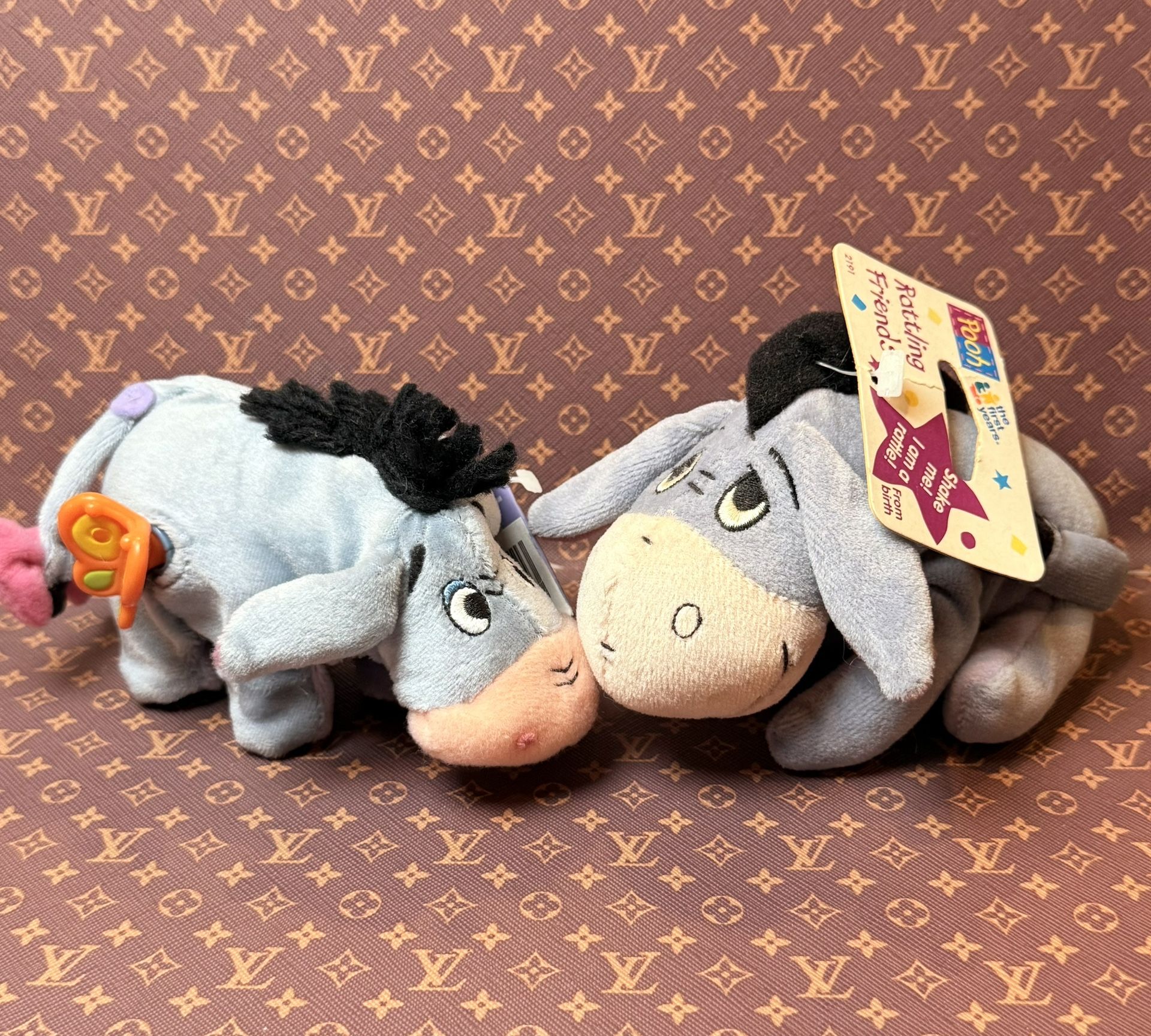 Cute Little Eeyore With A Butterfly Toy 5” & Other Rattle Eeyore Plush