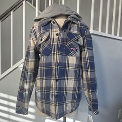 New England Patriots NFL Team Apparel Flannel Lined Hooded Jacket Men’s Sz S NWT