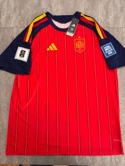 Spain 2026 World Cup Fan Version(Loose Fit) sizes 2XL(57cm), 3XL(58cm) & 4XL(61cm Chest) Home Jersey