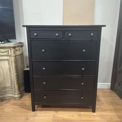 IKEA DRESSER W/ Glass Top ( Delivery Is Available)