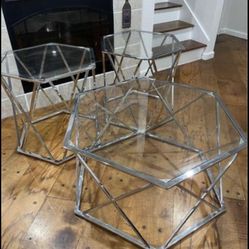 Modern Coffee Table With 2 Sides Tables