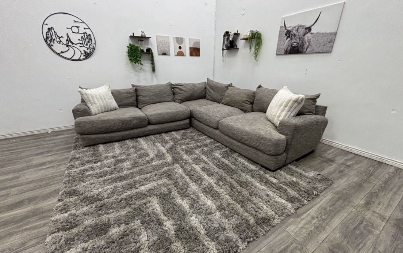 Grey Sectional Couch - Free Delivery 