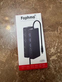 USB‑C Multi‑Port Hub Docking Station, Dual HDMI, Gigabit Ethernet, USB 3.0, SD TF Card Reader