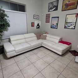 Italian Leather Couch (L Section)