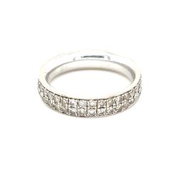 14k 2-Row Diamonds Band Ring