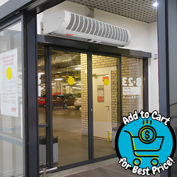 VEVOR 36" Industrial Air Door Blower Large Room 110-Volt White Through-the-Wall Air Conditioner