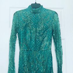 Elegant Emerald Green Mermaid Fit Party/Prom Dress