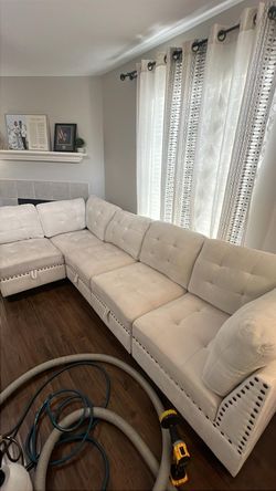 White Sectional Couch Price Negotiable