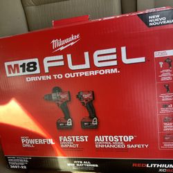 M18 FUEL 18V Lithium-Ion Brushless Cordless Hammer Drill and Impact Driver Combo Kit (2-Tool) 