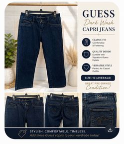 Guess Dark Wash Capri Jeans Size 29