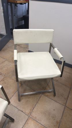 Leather white chairs