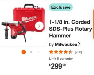 Milwaukee SDS hammer Drill