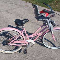 Electra Coaster 3 speed Cruiser Bike bicycle with Peg-Perego front child seat - $100 FIRM 