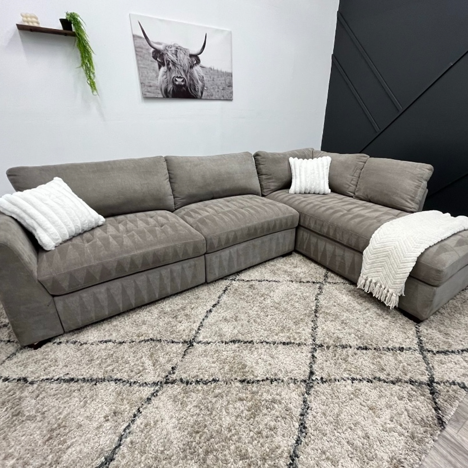 Grey Sectional Couch Recliner - Free Delivery