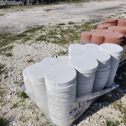 Round White Pavers - 12”