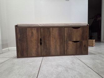 Modern Entryway Storage Bench with Cushion - $95 OBO