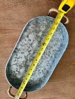 Galvanized serving tray or accent decor