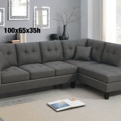 $299 Sectional Grey Or Green
