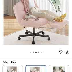 BRAND NEW Pink Plush Vanity Chair