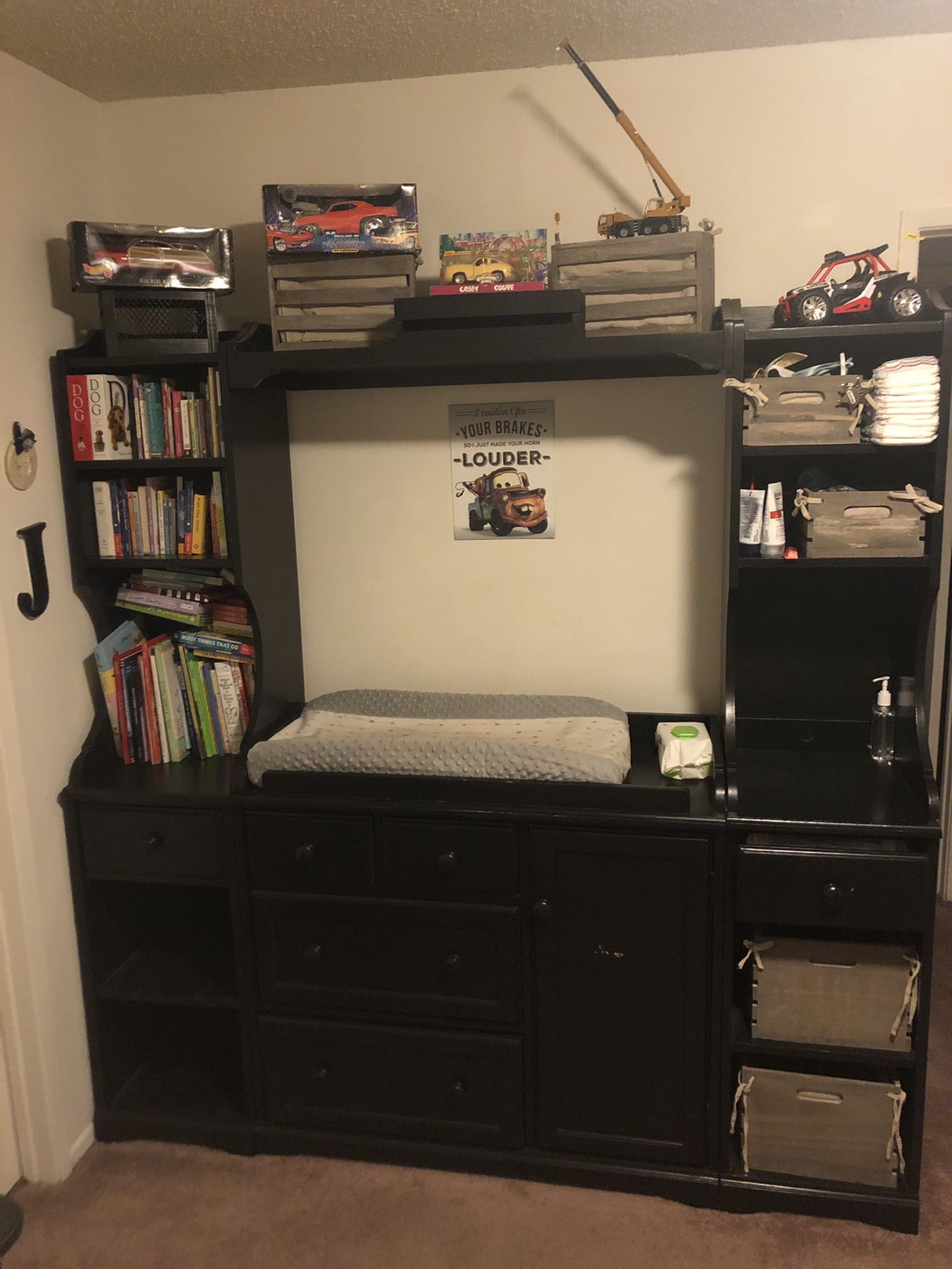 Changing table with dresser