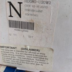 1992 93 Or 95 Honda Civic Corner Lamp